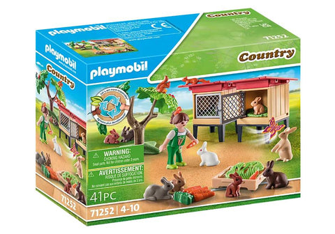 Playmobil country enfant avec enlcos et lapins