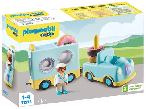 Playmobil 1 2 3 Crazy Donut truck with stacking 71325