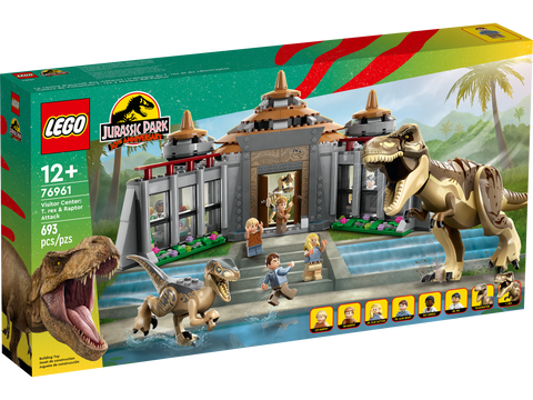 Lego Jurassic Park Visitor center T.rex & Raptor attack 76961