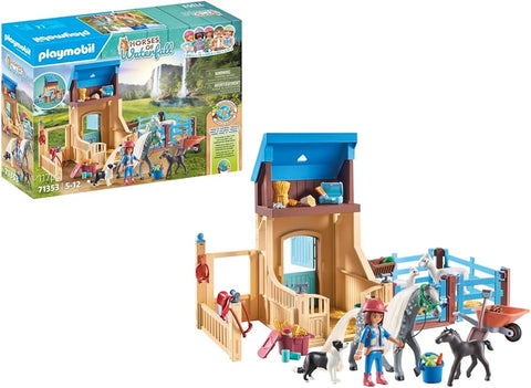 Playmobil Horses of Waterfall Amélia & Whisper avec box de chevaux 71353