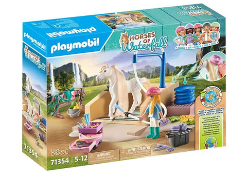 Playmobil Horses of Waterfall Isabella & Lioness - Aire de lavage 71354