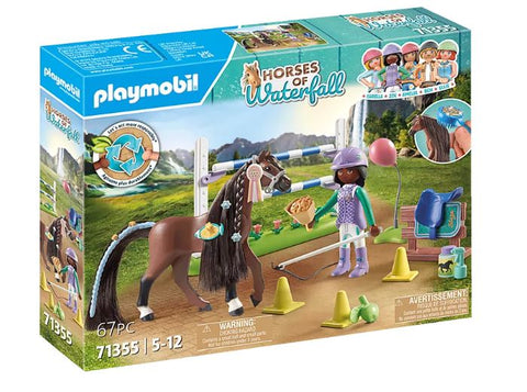 Playmobil Horses of Waterfall Zoe & Blaze avec parcours d'obstacles 71355