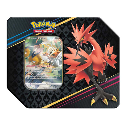 Pokémon Crown Zenith Tins Galarian Zapdos, Galarian Articuno ou Galarian Moltres