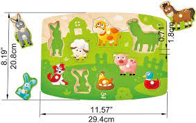 Hape Casse-tête en bois - Animaux de la ferme