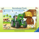 Ravensburger casse tete 15mcx tracteur a la ferme 06044