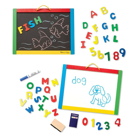 Melissa & Doug Tableau double face avec magnétiques et autres