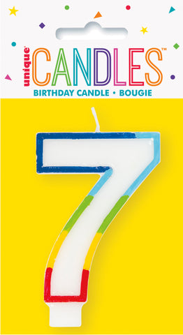 Chandelle Rainbow chiffre 7
