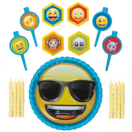 Décorations à gâteau de fête - Thème Emoji - Article de party
