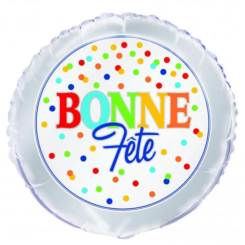 Ballon Aluminium Bonne fête 18 pouces 51147 - Avec Hélium