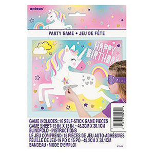 Le Jeu de fête Licorne auto-adhésives avec Bandeau 72499