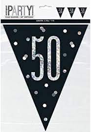 Bannière 9' 50 noir et argent 83428