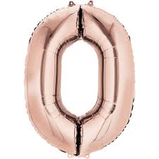 Ballon Jumbo Chiffre 0 Rose