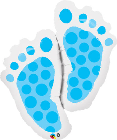 Ballon Jumbo 35 pouces Pieds Bleus Shower Bébé Garçon