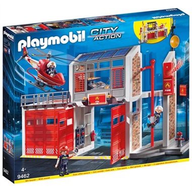 Playmobil City Action Caserne de pompiers avec hélicoptere 9462