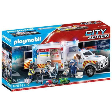 Playmobil Ambulance avec secouristes et blessé 70936