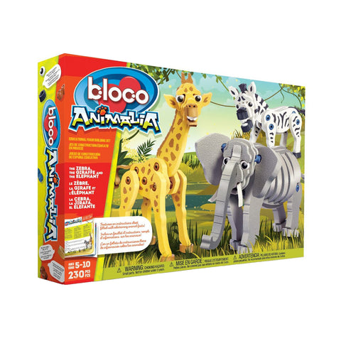 Bloco le zèbre, la girafe et l'éléphant