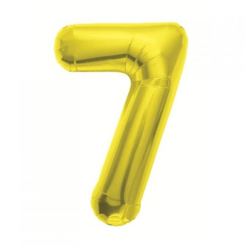 Ballon Jumbo Chiffre 7 Or Helium