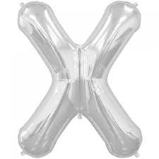 Ballon Lettre X Jumbo Argent