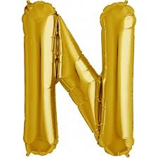 Ballon Lettre N Jumbo Or