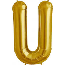 Ballon Lettre U Jumbo Or