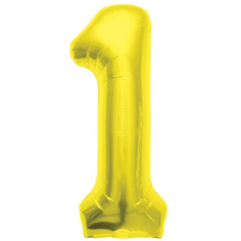 Ballon Jumbo Chiffre 1 Or Helium