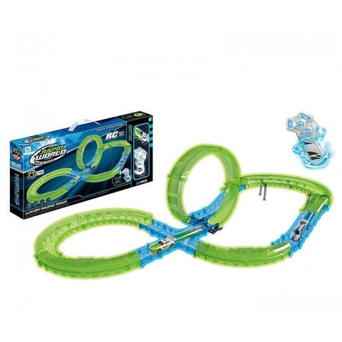 Piste de course illumine dans le noir
