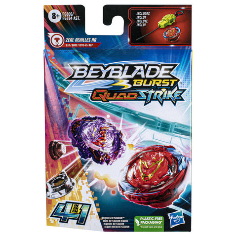 Hasbro Beyblade Burst QuadstrikeZeal Achilles R8 G10/QD02/TD15-Q/B07