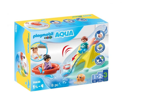 Playmobil 1-2-3 Ilôt avec tobogan aquatique 70635