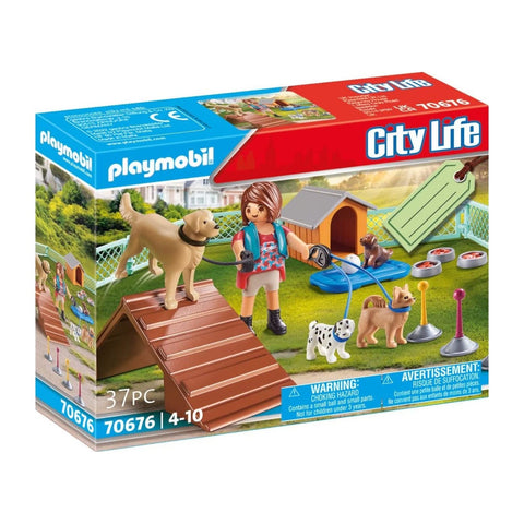 Playmobil City Life éducatrice et chiens 70676