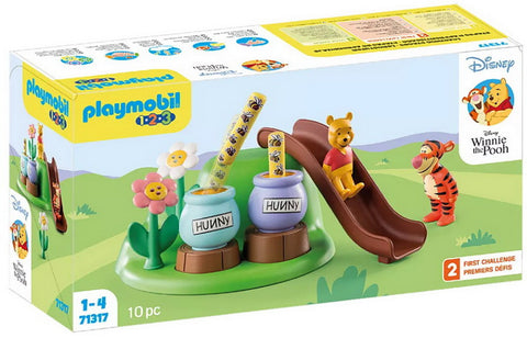 Playmobil 1-2-3 Disney Winnie the Pooh et Tigrou avce jardin d'abeilles 71317
