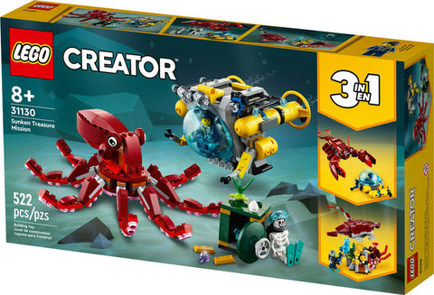 Lego creator Mission du trésor englouti 31130