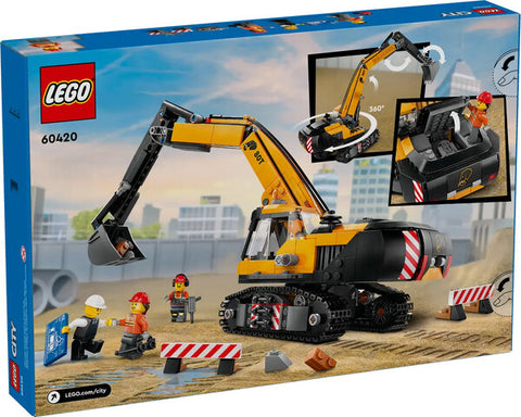 LEGO City L'excavatrice de construction jaune 60420