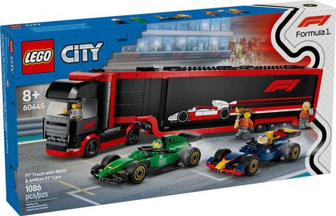 Lego City - F1 Le camion avec les voitures de F1 RB20 & AMR24 60445