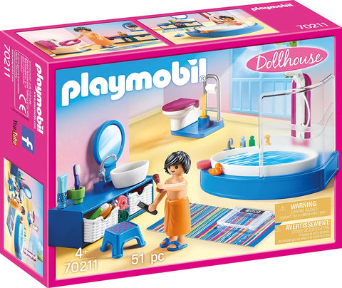 Playmobil Dollhouse Salle de bain avec baignoire 70211