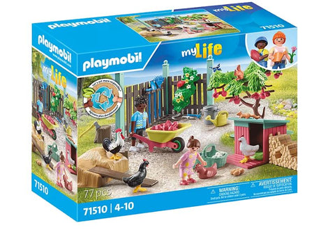 Playmobil my life poulailler et jardin 71510