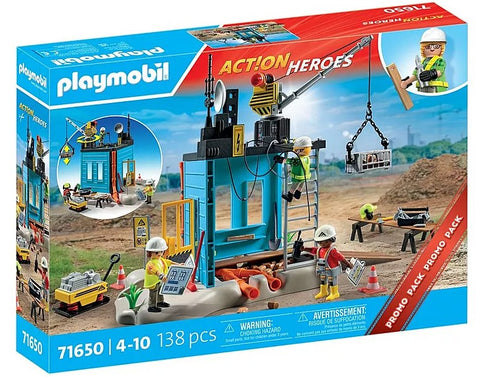 Playmobil Action heroes Ouvriers et chantier 71650