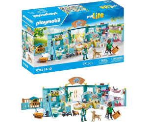Playmobil My Life Hotel des animaux soigneurs chien 71742