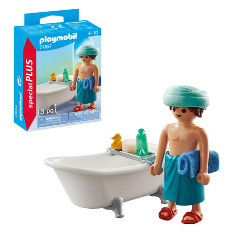 Playmobil homme et baignoire 71167