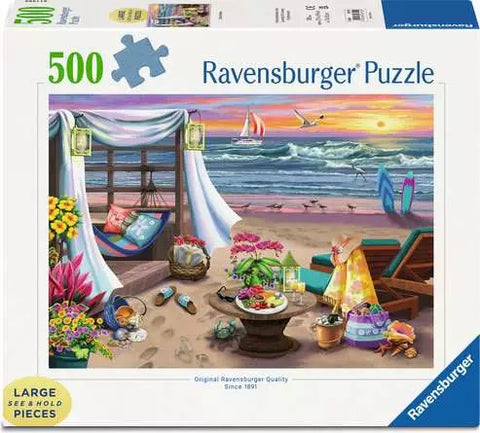 Ravensburger casse tete large 500 morceaux Soirée sur la plage 16792