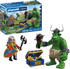 Playmobil Knights - Troll et trésor, chevaliers du Lion - 72116