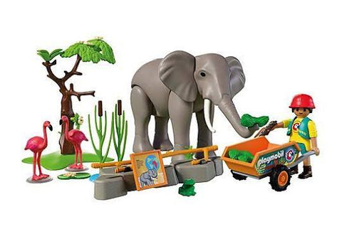 Playmobil Zoo PromoPack - Éléphant et soigneur - 72068
