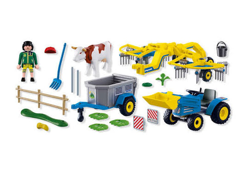 Playmobil Country - Petit tracteur avec andaineur à foin - 72163