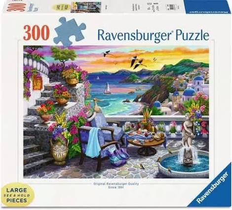 Ravensburger casse-tête 300 mcx large Coucher de soleil à Santorini 17130