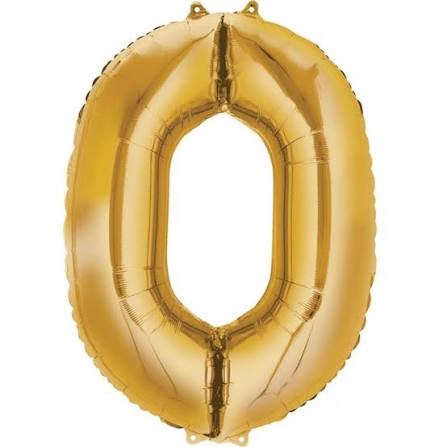 Ballon 35 pouces Jumbo Chiffre 0 Or
