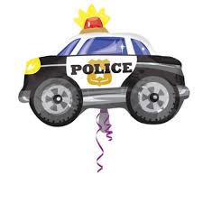 Ballon Aluminium Auto de Police 26 pouces