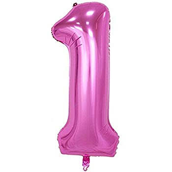Ballon Jumbo 34 pouces Chiffre 1 rose