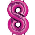 Ballon Jumbo 34 pouces Chiffre 8 rose