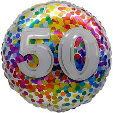 Ballon métal 50 confettis 18pouces