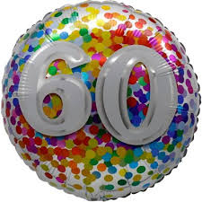 Ballon métal 60 confettis 18pouces