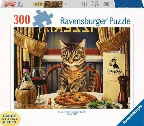 Ravensburger large casse tete 300 morceaux diner en tete a tete 16936
